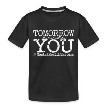 depression depressive sad gift idea unfortunate - Kids' Premium Organic T-Shirt - black - Front