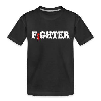 depression depressiv traurig geschenkidee unglückl - Kinder Premium Bio T-Shirt - Schwarz - Vorne
