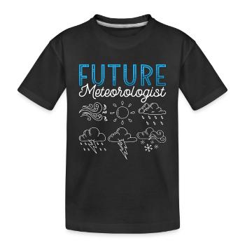 Météorologie Prévisions météorologiques futures météorologistes - T-shirt bio Premium Enfant - noir - Devant