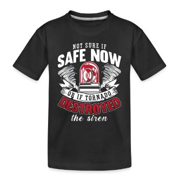 Tornadoes Not Sure If Safe Weather Tornado Chaser - Kids' Premium Organic T-Shirt - black - Front