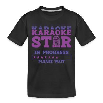 Karaoke Singer Karaoke Star In - Kinder Premium Bio T-Shirt - Schwarz - Vorne