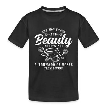 Tornadoes She Was Chaos And Storms Tornado Chaser - Kids' Premium Organic T-Shirt - black - Front