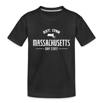Massachusetts fondé en 1788 Bay State États-Unis - T-shirt bio Premium Enfant - noir - Devant