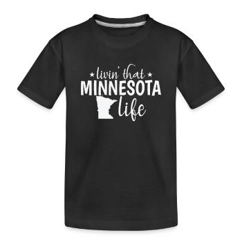Minnesota Livin que Minnesota Life USA - T-shirt bio Premium Enfant - noir - Devant