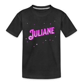 Juliane Namen personalisiert - Kinder Premium Bio T-Shirt - Schwarz - Vorne
