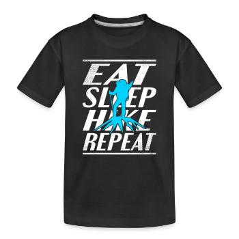Alimentation Sommeil Randonnée - T-shirt bio Premium Enfant - noir - Devant