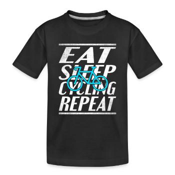 Alimentation Vélo de couchage - T-shirt bio Premium Enfant - noir - Devant