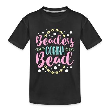 Perles perlées allant à Perles Perles Perles Bijoux Perlière - T-shirt bio Premium Enfant - noir - Devant