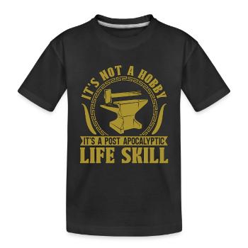 Forging It's Not A Hobby It's A Forger Blacksmiths - Kids' Premium Organic T-Shirt - black - Front
