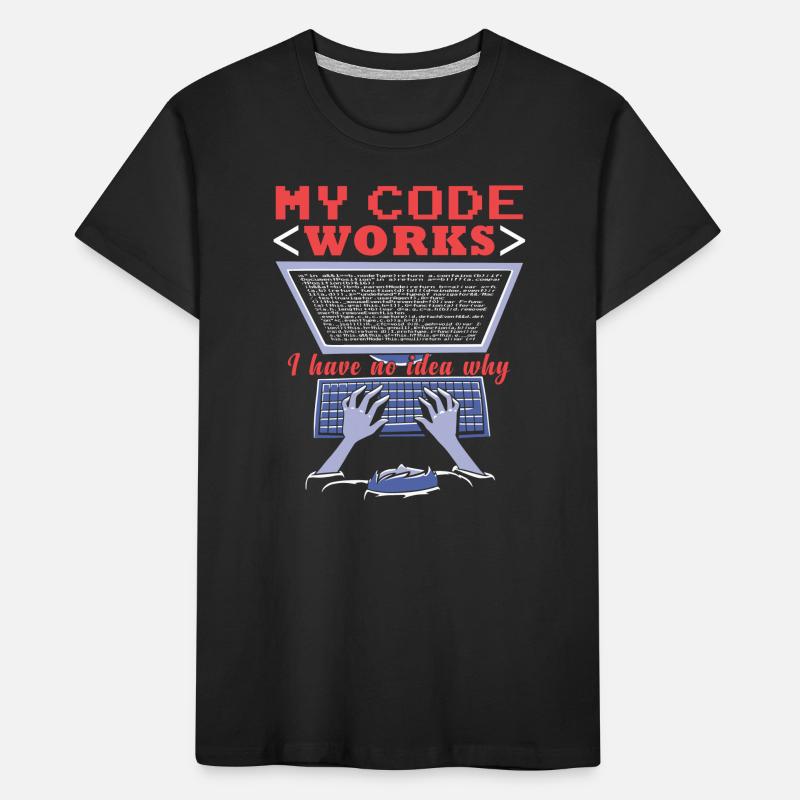 Fuuny Coder Programmer Kids' Premium Organic T-Shirt