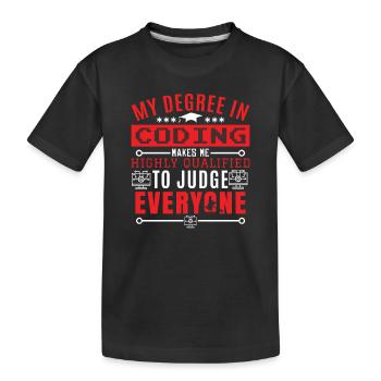 Codeur Humoristique Programmeur - T-shirt bio Premium Enfant - noir - Devant