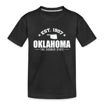 Oklahoma Est. 1907 The Sooner State États-Unis - T-shirt bio Premium Enfant - noir - Devant