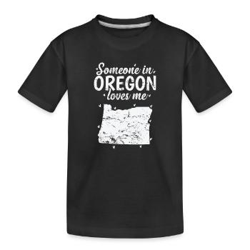 Oregon Quelqu’un dans l’Oregon aime Me USA - T-shirt bio Premium Enfant - noir - Devant
