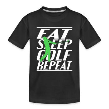 Nourriture Dormir Golf - T-shirt bio Premium Enfant - noir - Devant