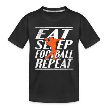 Alimentation Sommeil Football - T-shirt bio Premium Enfant - noir - Devant