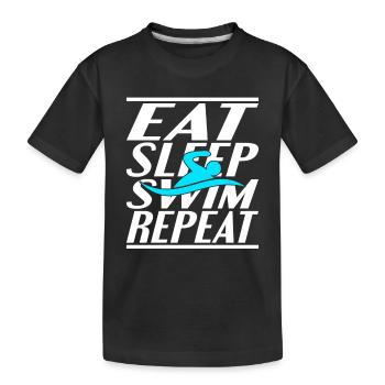 Manger Dormir Natation - T-shirt bio Premium Enfant - noir - Devant