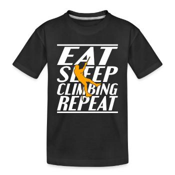 Manger dormir Escalade - T-shirt bio Premium Enfant - noir - Devant