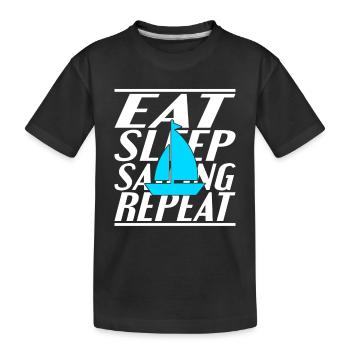 Alimentation Sommeil Voile - T-shirt bio Premium Enfant - noir - Devant