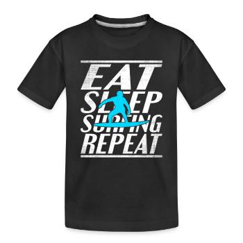 Alimentation Sommeil Surf - T-shirt bio Premium Enfant - noir - Devant