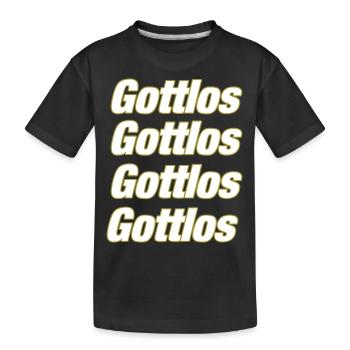Gottlos - Kinder Premium Bio T-Shirt - Schwarz - Vorne