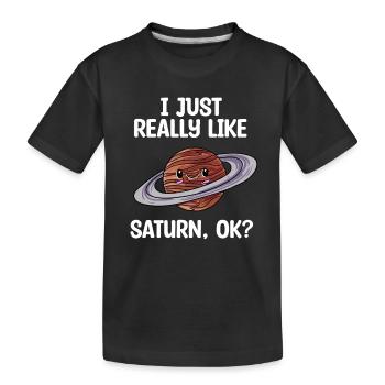 Saturne - T-shirt bio Premium Enfant - noir - Devant