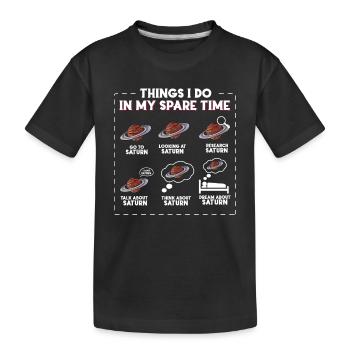 Saturne - T-shirt bio Premium Enfant - noir - Devant