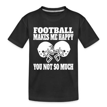 American Football Football Fan - Kids' Premium Organic T-Shirt - black - Front