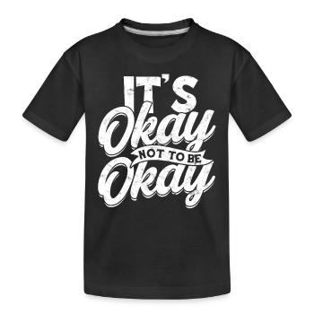depression depressiv traurig geschenkidee unglückl - Kinder Premium Bio T-Shirt - Schwarz - Vorne