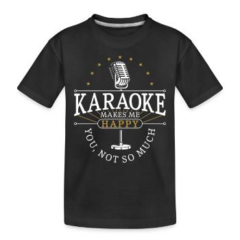 Karaoke Singer Karaoke Makes Me - T-shirt bio Premium Enfant - noir - Devant