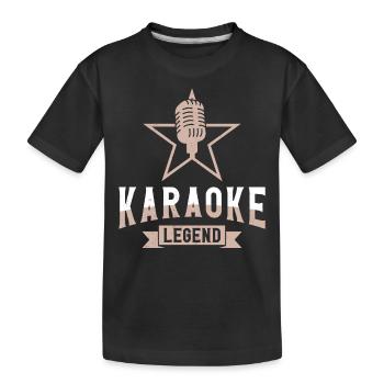 Karaoke Singer Karaoke Legend - Kinder Premium Bio T-Shirt - Schwarz - Vorne