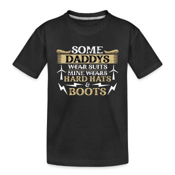 Wind Turbine Tech Some Daddys Wear Suits Windmill - Kinder Premium Bio T-Shirt - Schwarz - Vorne
