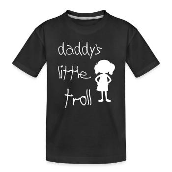 Papas kleiner Troll - Kinder Premium Bio T-Shirt - Schwarz - Vorne