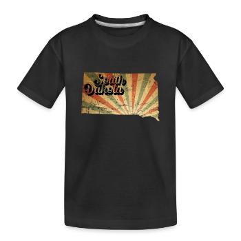 Carte du Dakota du Sud États-Unis Amérique - T-shirt bio Premium Enfant - noir - Devant