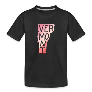 Vermont USA Amerika Bundesstaat - Kinder Premium Bio T-Shirt - Schwarz - Vorne