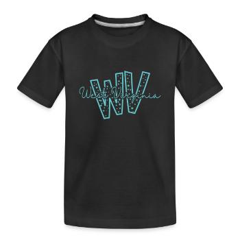West Virginia WV Letters USA America - Kids' Premium Organic T-Shirt - black - Front