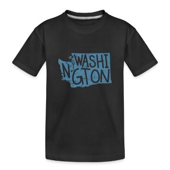 Washington États-Unis Amérique État - T-shirt bio Premium Enfant - noir - Devant