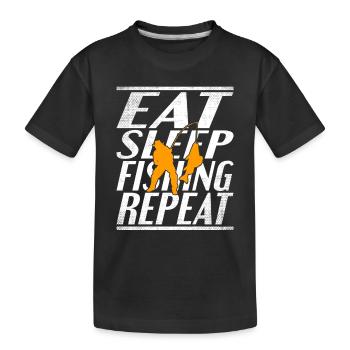 Alimentation Pêche au sommeil - T-shirt bio Premium Enfant - noir - Devant
