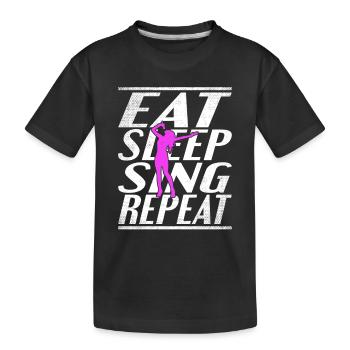 Manger dormir Chanter - T-shirt bio Premium Enfant - noir - Devant