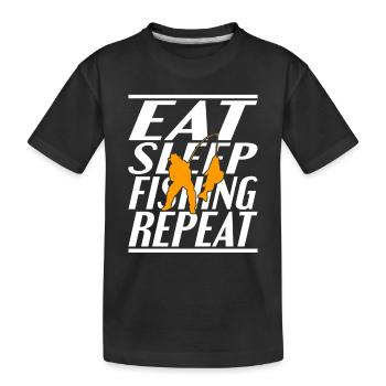 Alimentation Pêche au sommeil - T-shirt bio Premium Enfant - noir - Devant