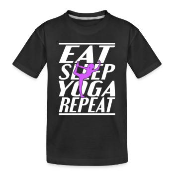 Alimentation Sommeil Yoga - T-shirt bio Premium Enfant - noir - Devant