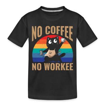 Pas de café, pas de workee - T-shirt bio Premium Enfant - noir - Devant