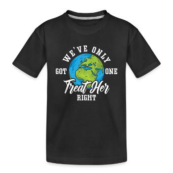Changement climatique Nous n’avons qu’un seul écologiste - T-shirt bio Premium Enfant - noir - Devant