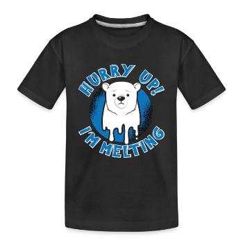 Changement climatique Dépêchez-vous Je fais fondre la Terre Mère - T-shirt bio Premium Enfant - noir - Devant