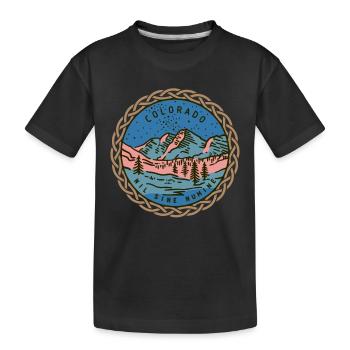 État du Colorado, Nil-Sine-Numine, États-Unis - T-shirt bio Premium Enfant - noir - Devant
