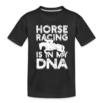 horse racing horse ride horses rider gift g - Kids' Premium Organic T-Shirt - black - Front