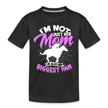 horse racing horse ride horses rider gift g - Kids' Premium Organic T-Shirt - black - Front