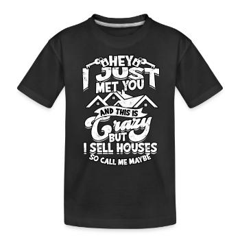 real estate agent real estate agent gift gift - Kids' Premium Organic T-Shirt - black - Front