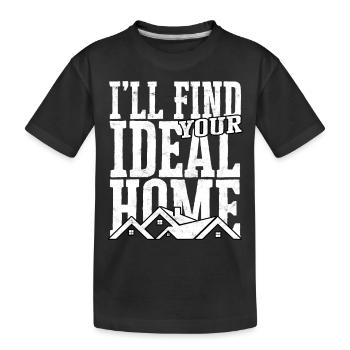 agent immobilier agent immobilier cadeau cadeau - T-shirt bio Premium Enfant - noir - Devant