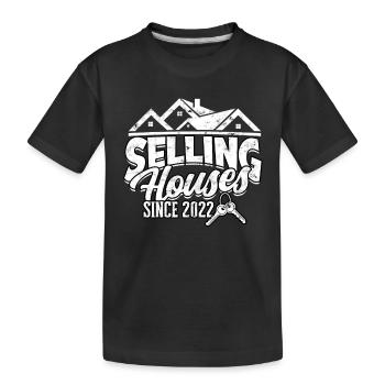 agent immobilier agent immobilier cadeau cadeau - T-shirt bio Premium Enfant - noir - Devant