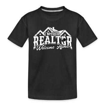 real estate agent real estate agent gift gift - Kids' Premium Organic T-Shirt - black - Front